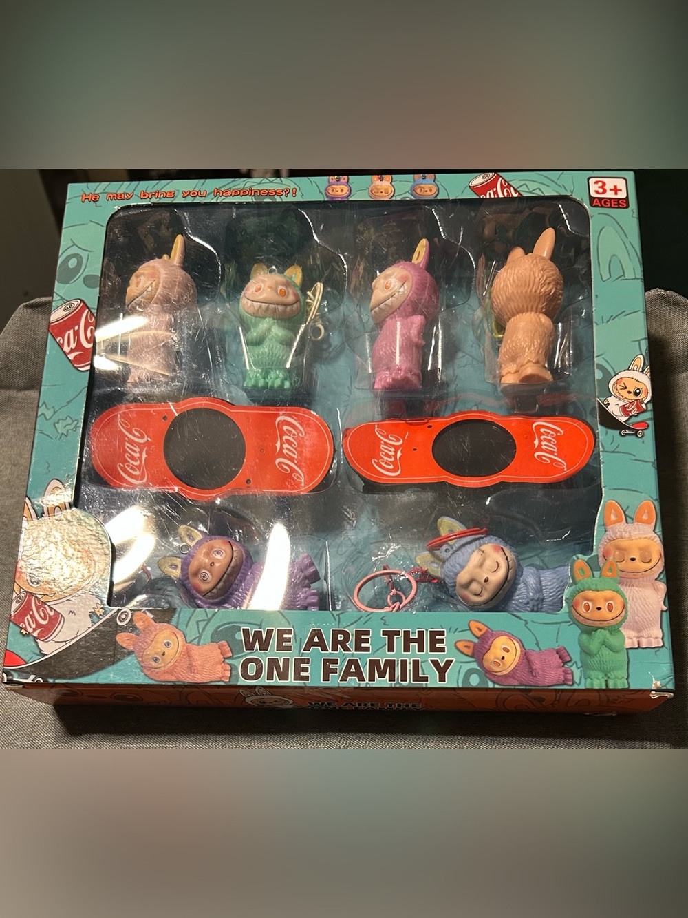 We Are The One Family Figure Set with skateboards- Multicolor